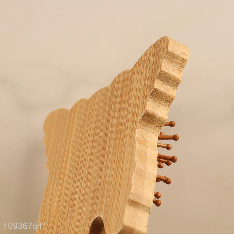 Good quality butterfly shape bamboo hair comb hair brush