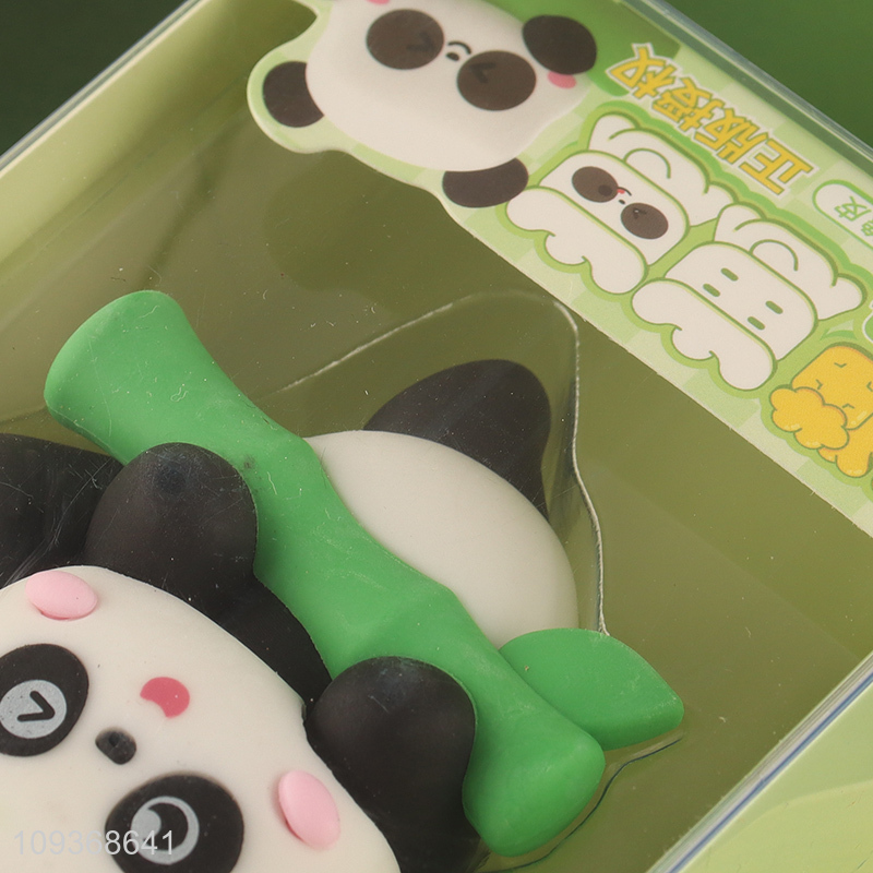 Factory supply non-toxic tpr panda shape stationery eraser