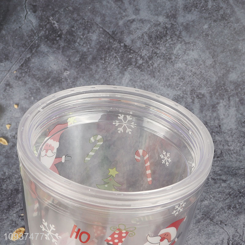 Factory price Christmas series straw cup water cup