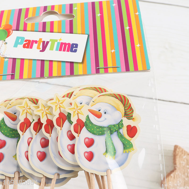 Hot products snowman shape cupcake topper cake topper