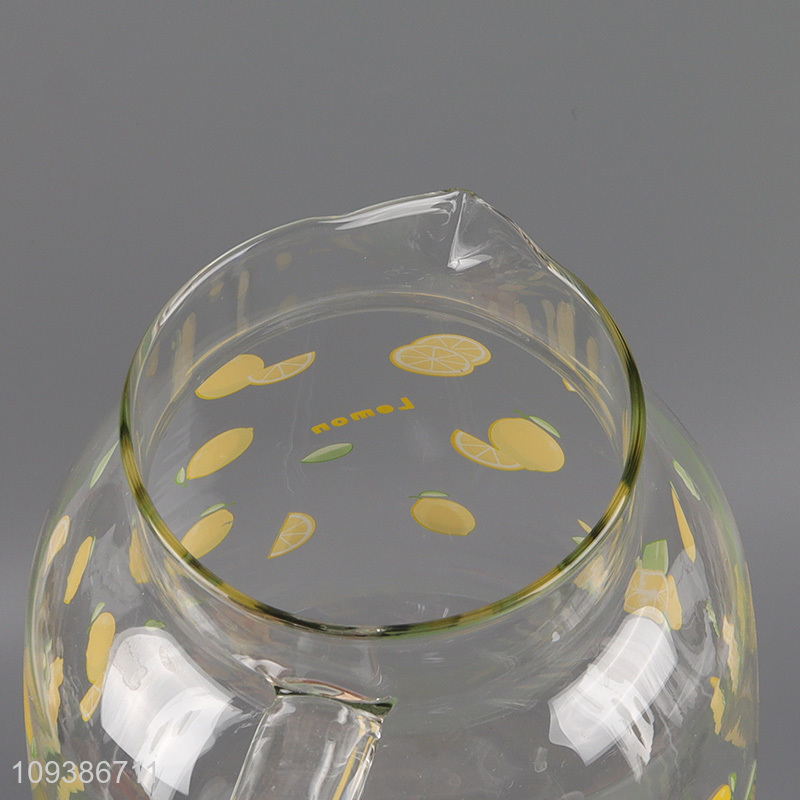 Low price glass water jug with handle
