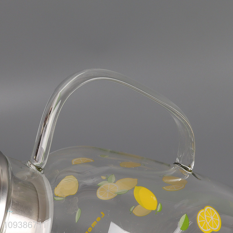 Low price glass water jug with handle