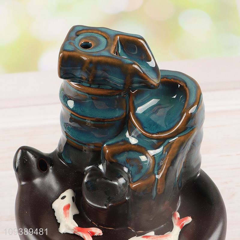 New arrival  tabletop decor ceramic waterfall incense burner