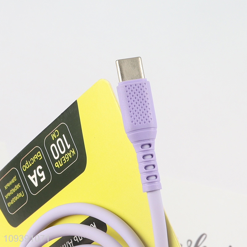 New product 1m purple usb charge iPhone data cable