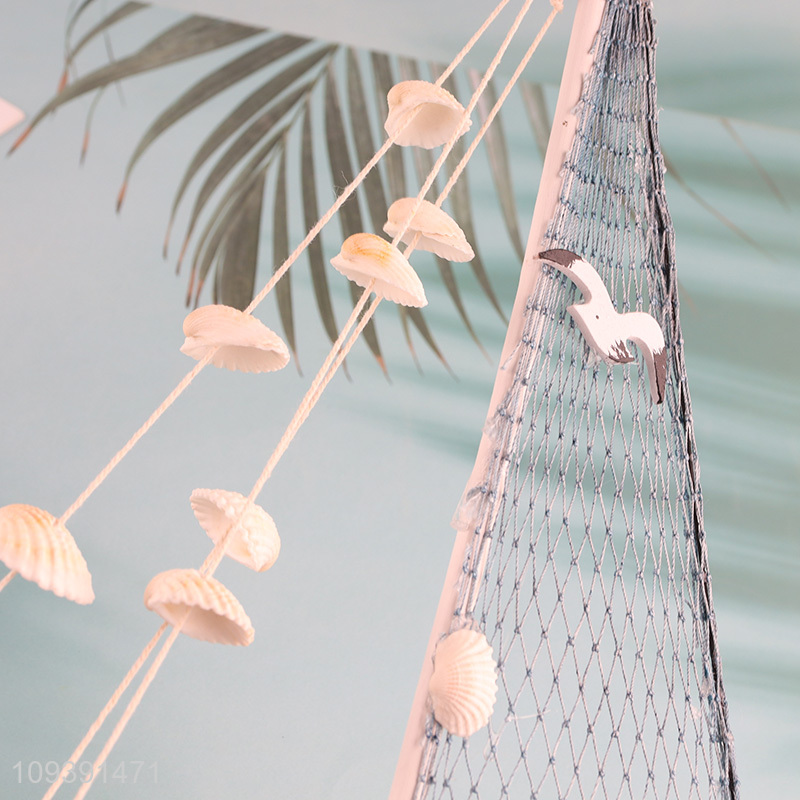 Best selling home decor wooden sailboat ornament