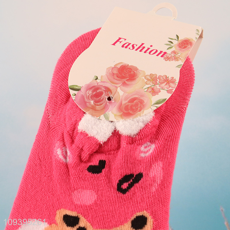 Hot sale lightweight cartoon embroidered boat socks