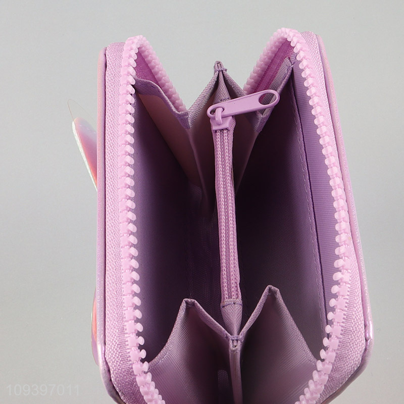 Best selling cute patchwork short wallet for girls