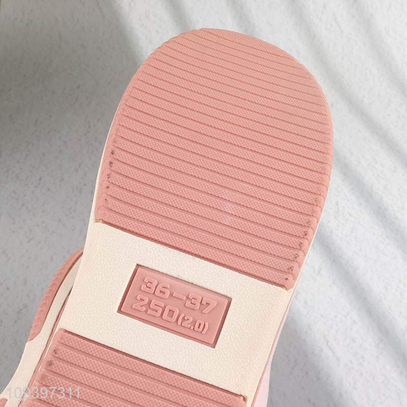 New product pink plush home slippers for women