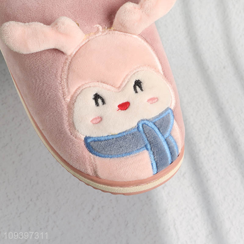 New product pink plush home slippers for women
