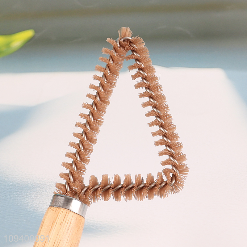 Good price wooden handle triangular pipe cleaning brush