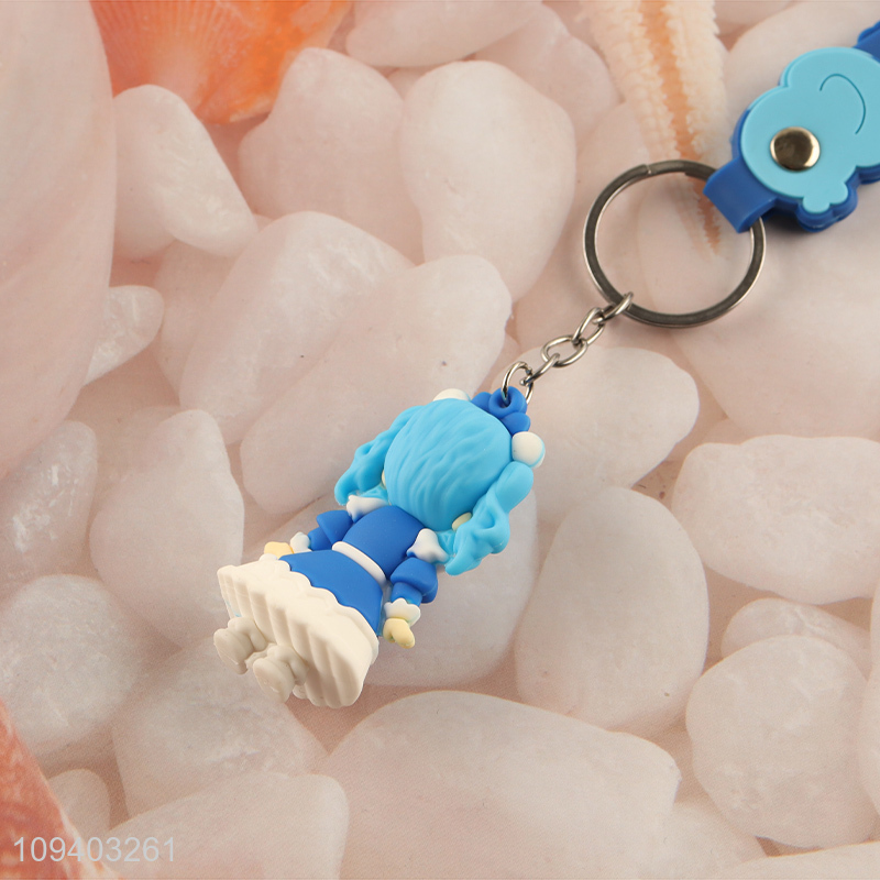 Popular products cute silicone key chain key rings