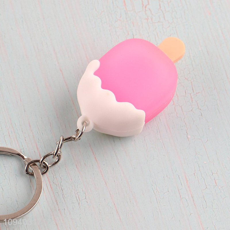 Good quality cartoon pendant silicone key chain key rings