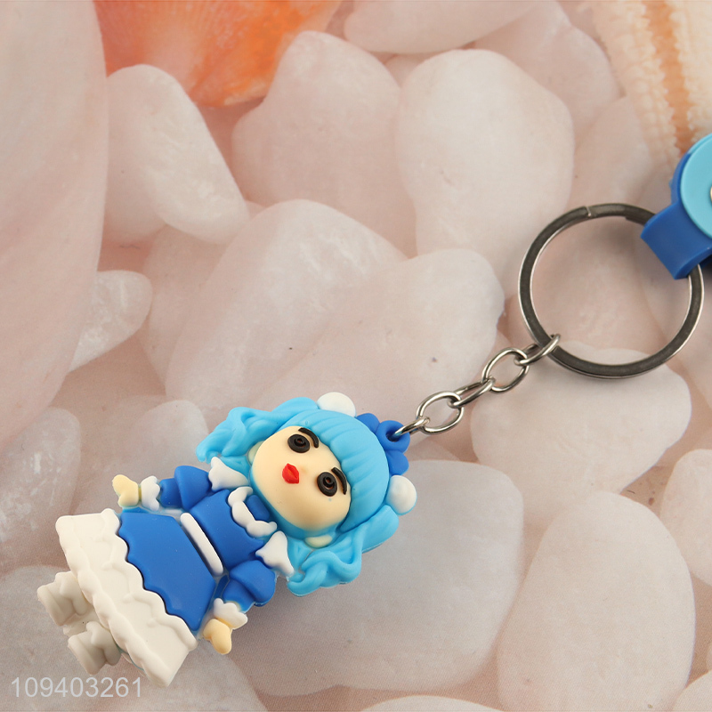 Popular products cute silicone key chain key rings