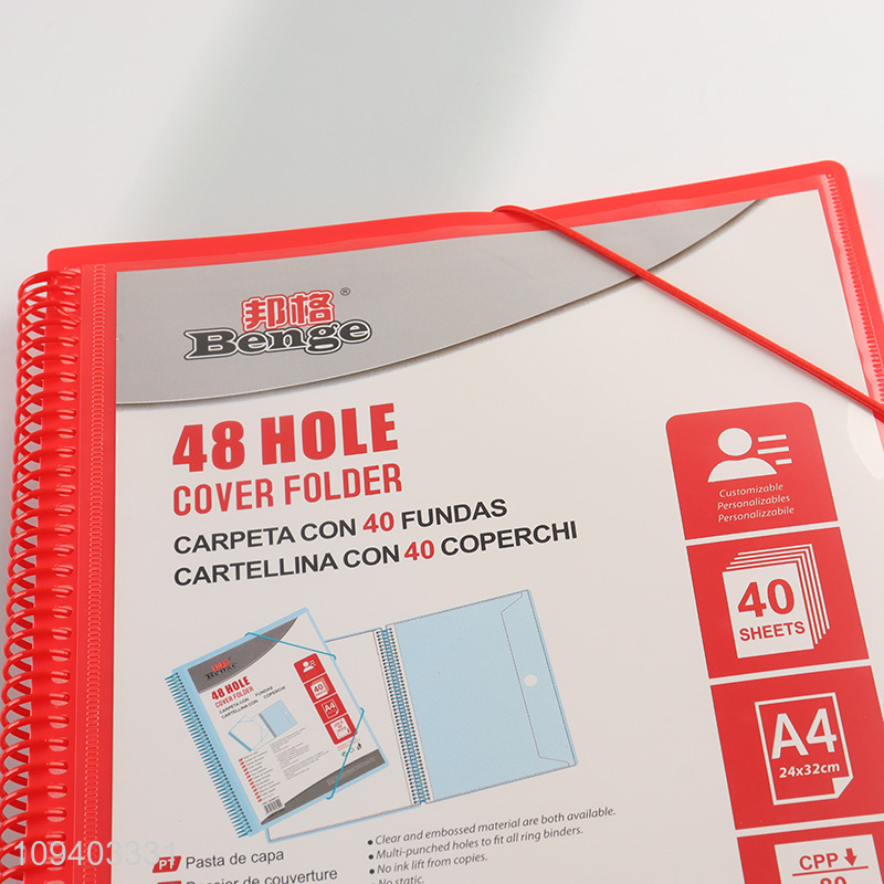 China wholesale school office 48hole cover folder