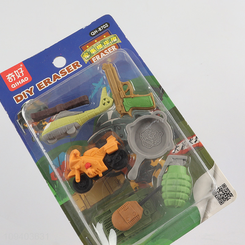 Good quality creative diy 3d eraser set for kids