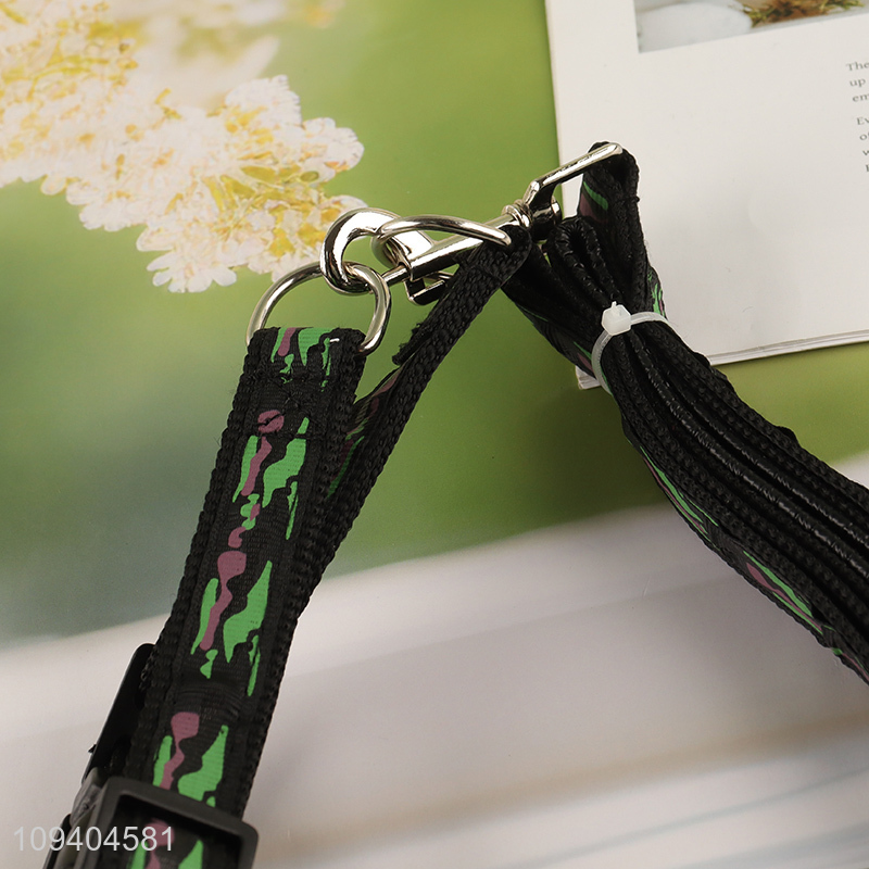 Factory direct sale adjustable pet dog harness and leash set
