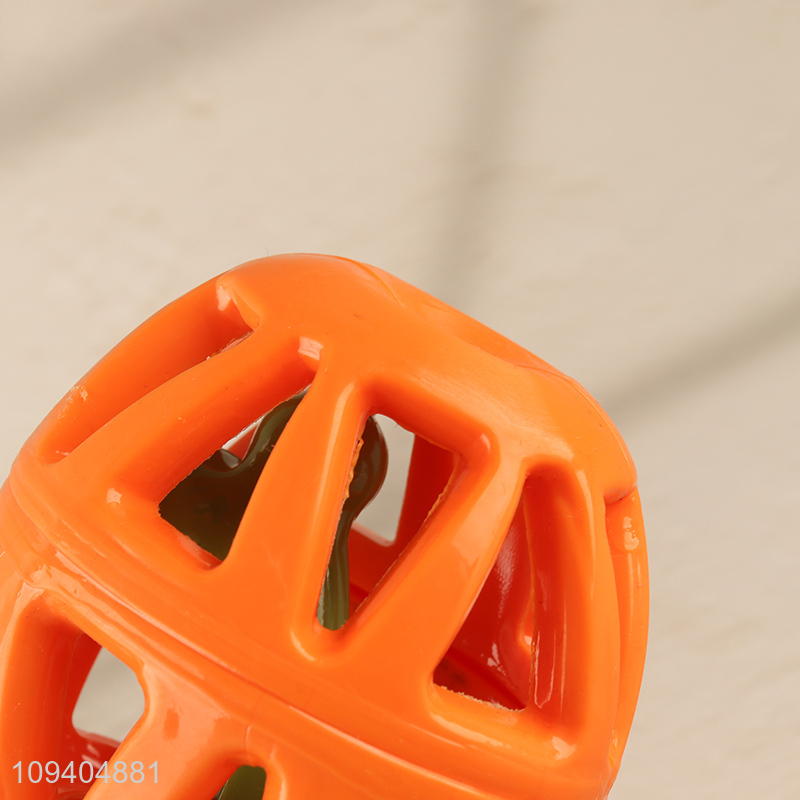 Good quality pumpkin shape hollow pet squeaky toy