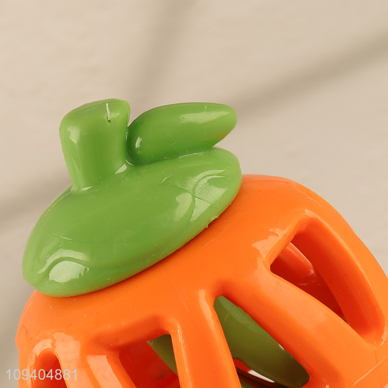 Good quality pumpkin shape hollow pet squeaky toy