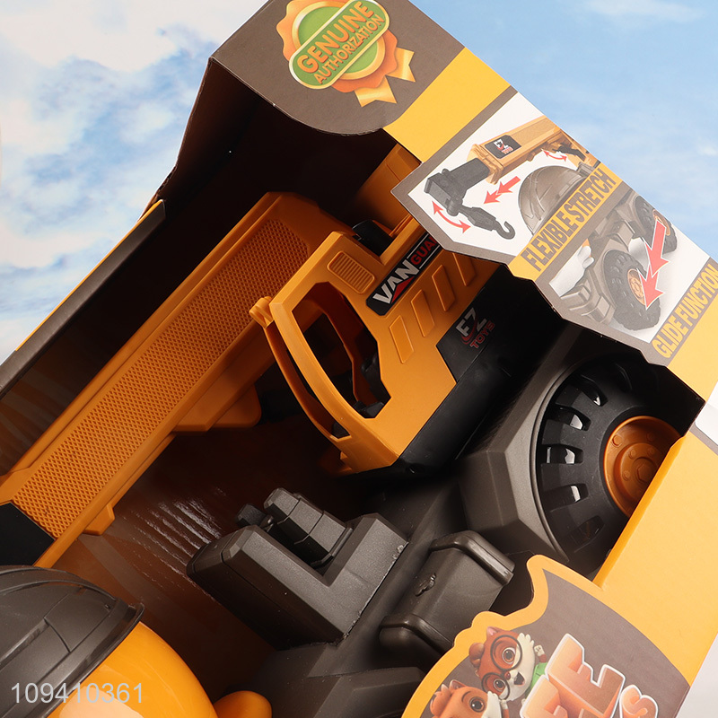 Best quality big wheel excavator truck toy
