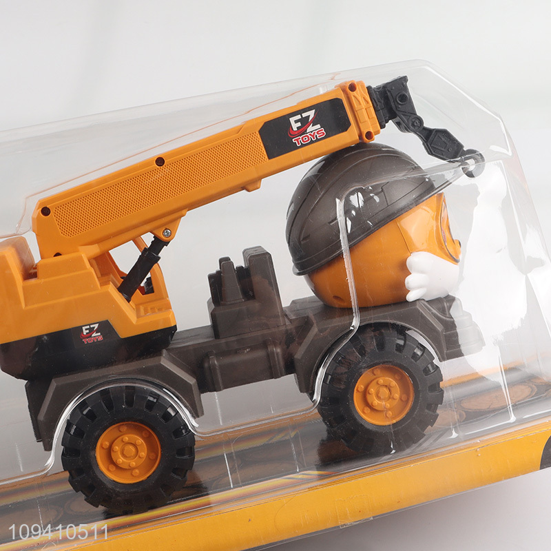 China factory glide function cartoon engineering vehicle toy