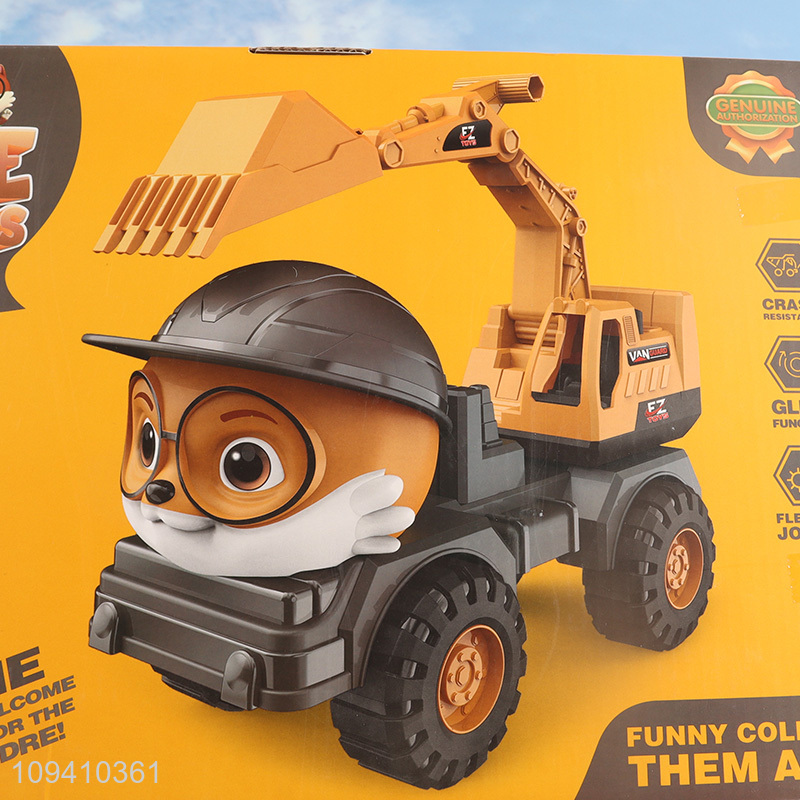 Best quality big wheel excavator truck toy