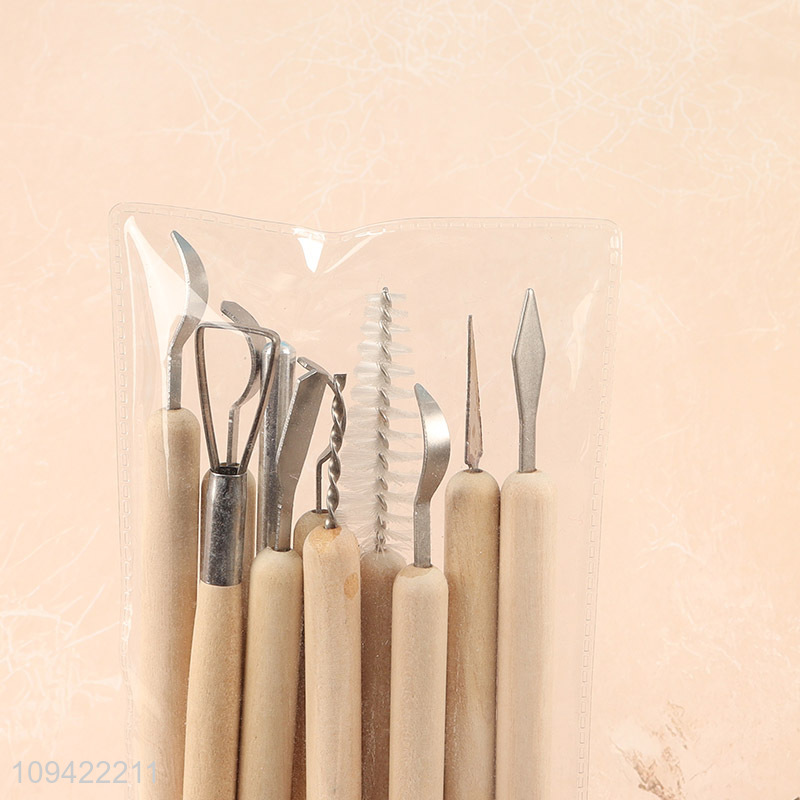 China wholesale 11pcs wooden pottery tool kit