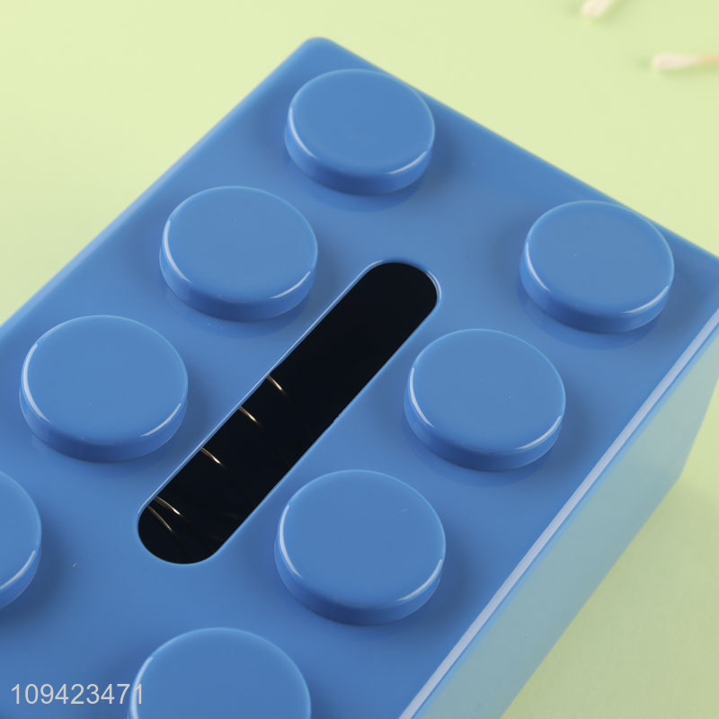 Popular products creative building block tissue box