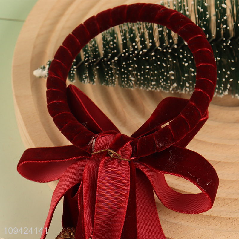 Hot sale red decorative christmas bell wholesale