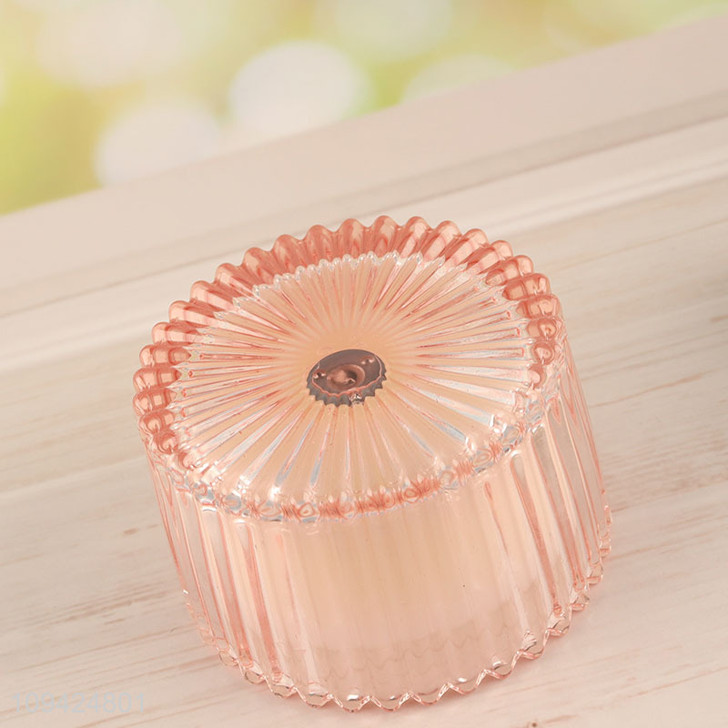 China factory glass cup candle scented candle with lid