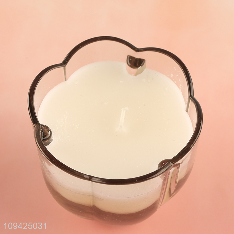 Top products glass cup candle scented candle for desktop