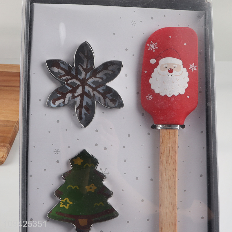 Top products 4pcs bakeware set cookies cutter silicone spatula set