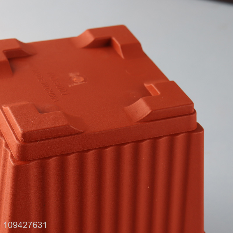 Popular Terracotta Color Square Flower Pot Nursery Pots