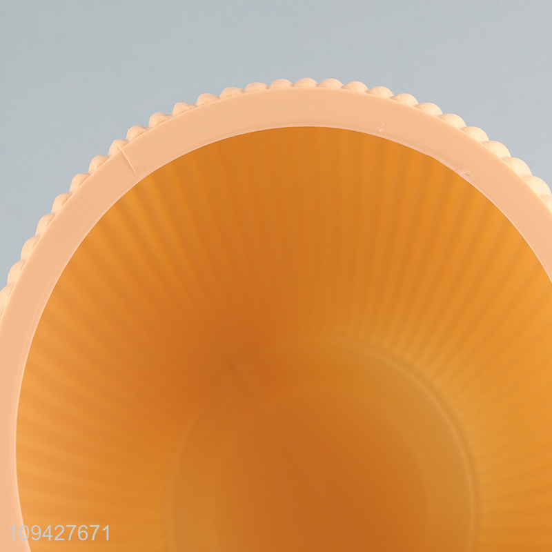 Vertical Ribbed Design Decorative Flower Pots