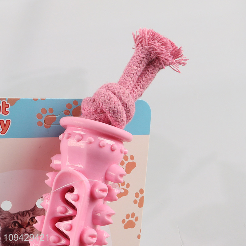 Pet Dental Chew Toy With Rope Knots