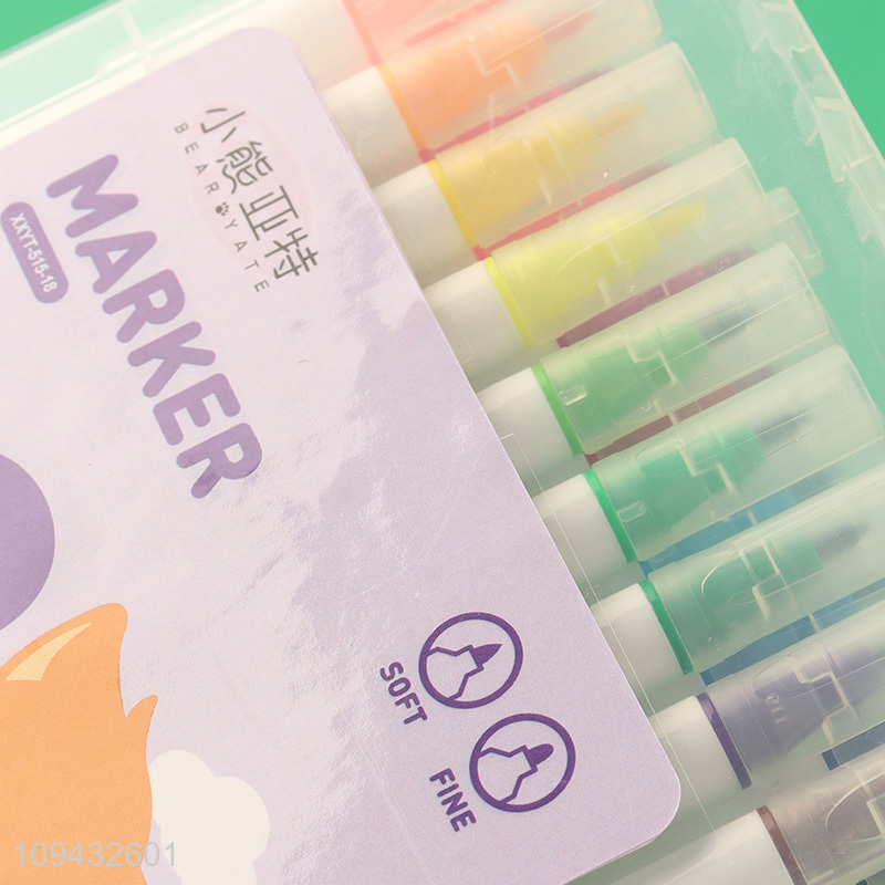 Hot items students dual soft tip marker pen