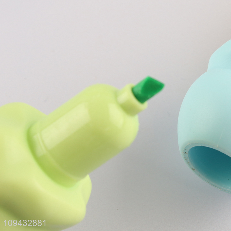 Good selling cute ice cream shaped highlighter pen set