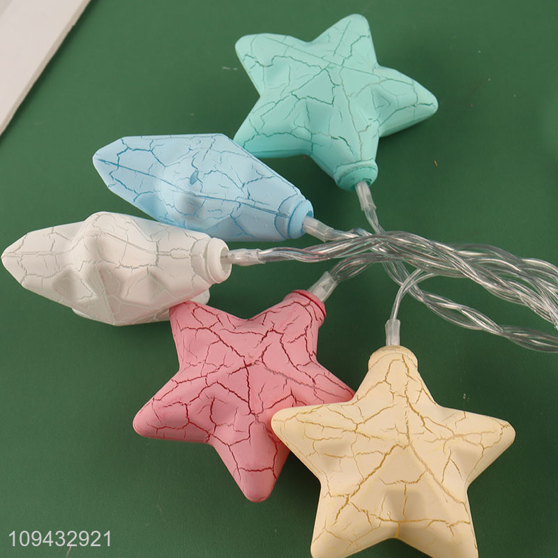 China products star shape led colored string lights