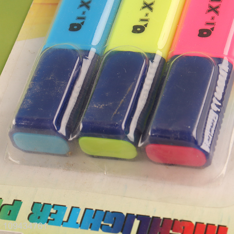 New product 3pcs school office highlighter pen set