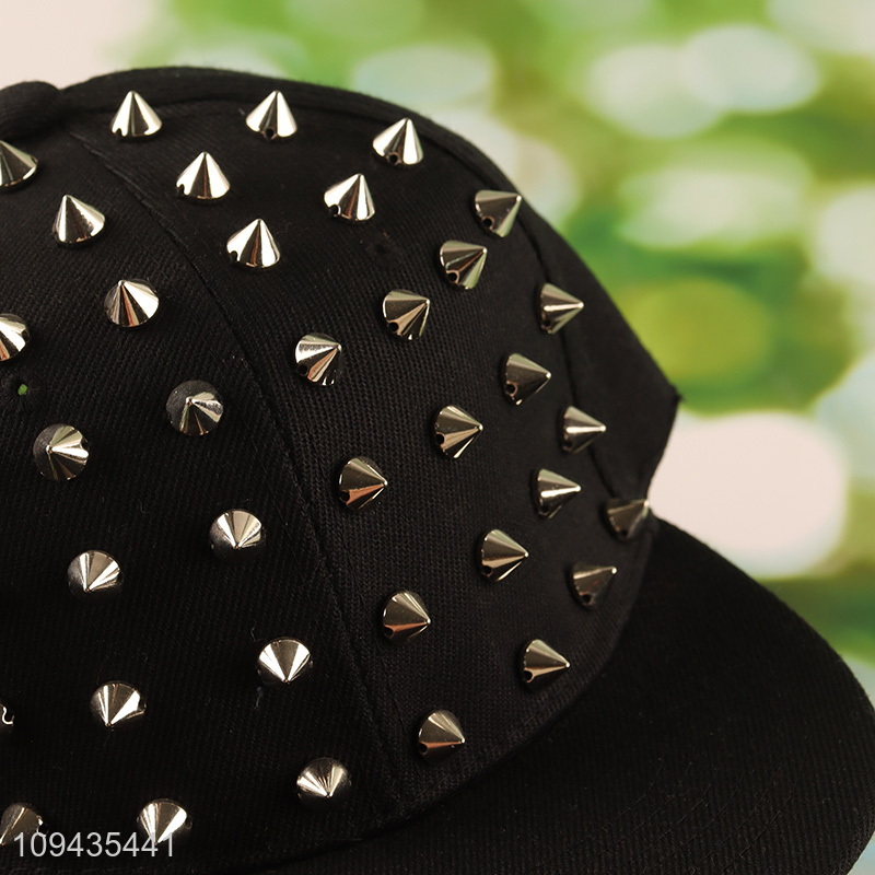 Wholesale adjustable polyester peaked cap with bolt