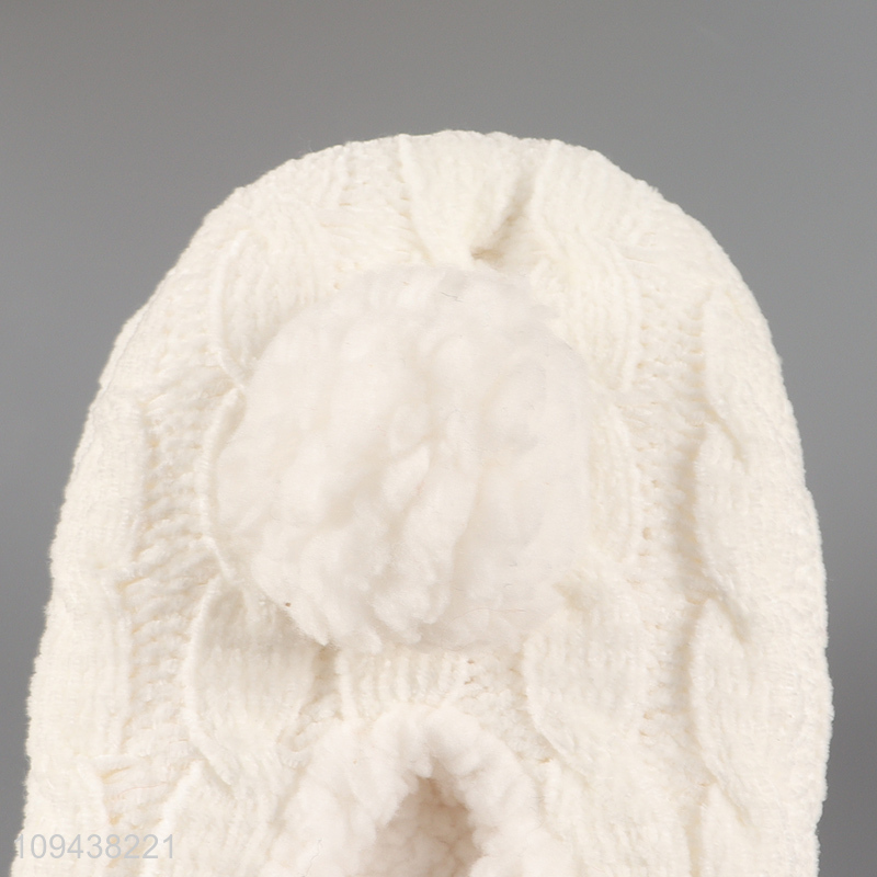 China supplier white polyester home floor slippers for sale