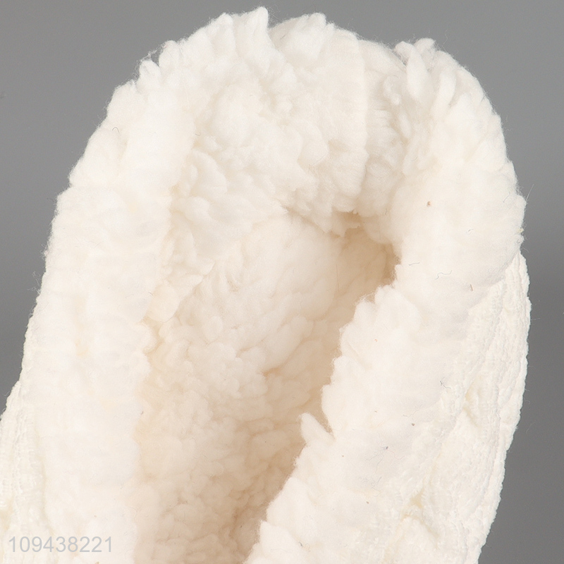 China supplier white polyester home floor slippers for sale