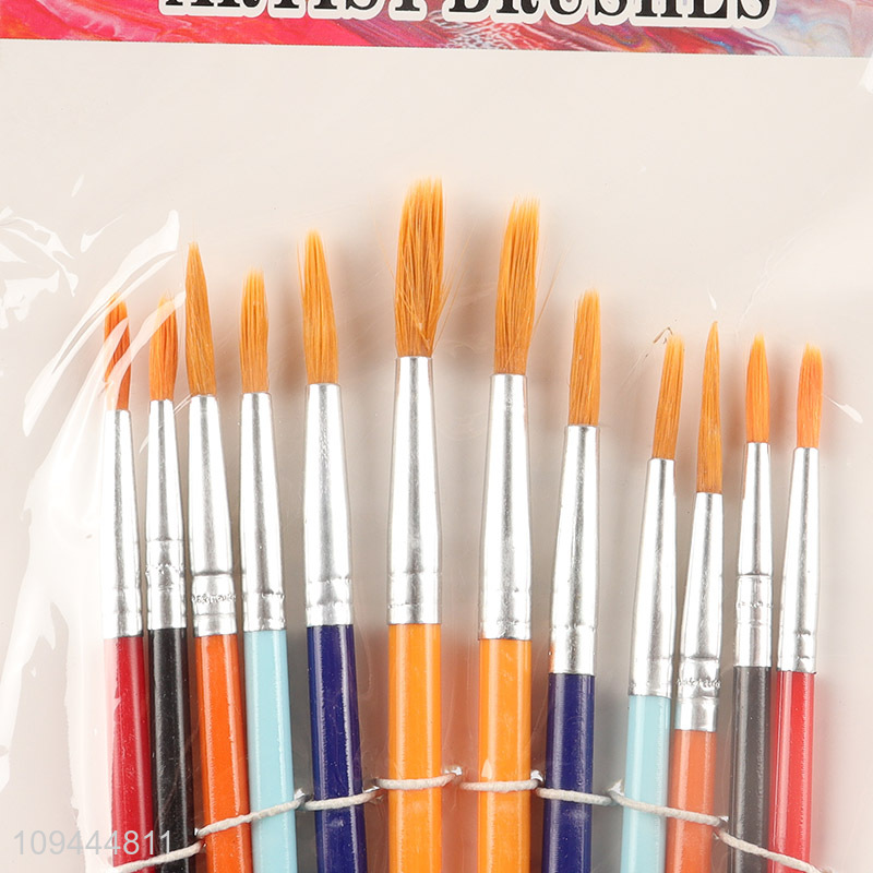 China supplier 12pcs art supplies painting brush set