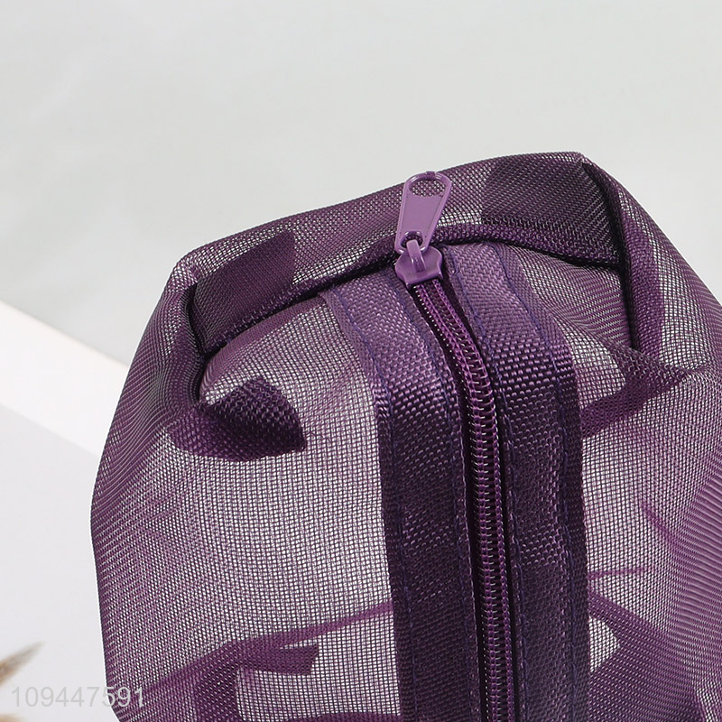 Low price mini purple makeup bag cosmetic bag
