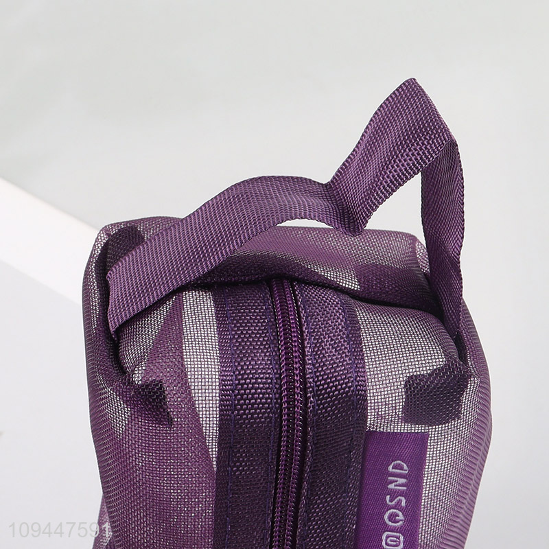 Low price mini purple makeup bag cosmetic bag