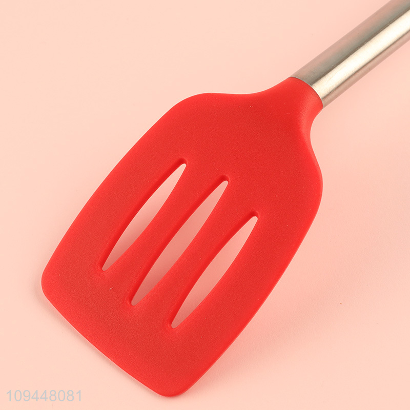 Low price kitchen utensil slotted cooking spatula