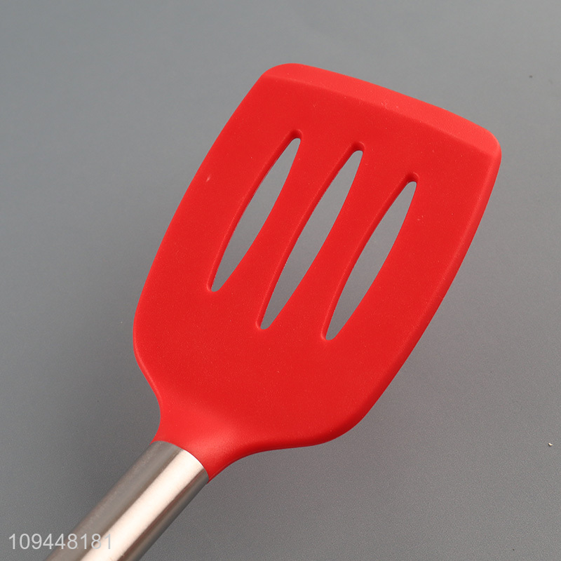 Top selling silicone kitchen utensil slotted spoon