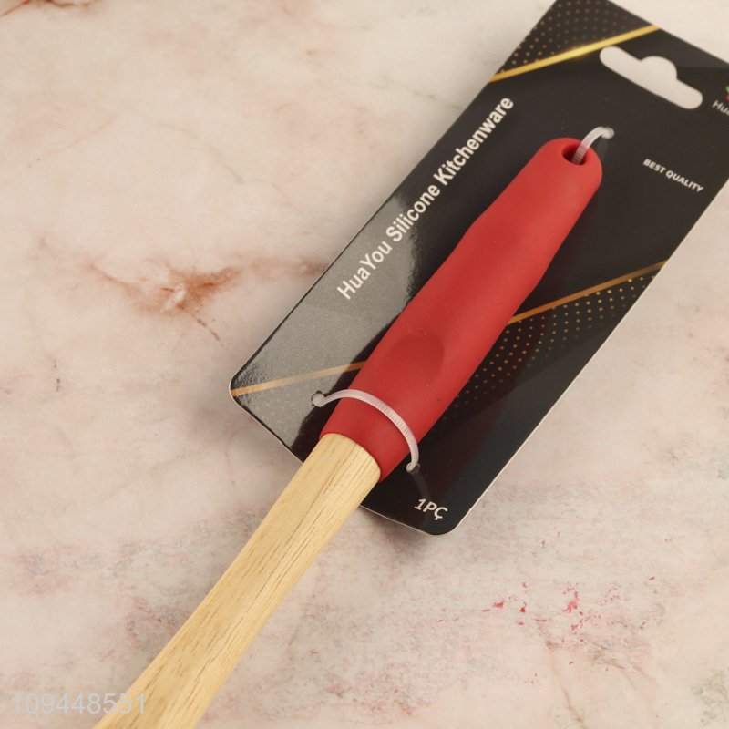 Top selling wooden handle silicone cooking spatula
