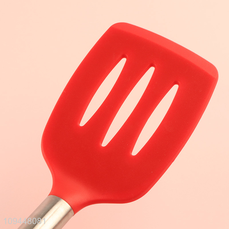 Low price kitchen utensil slotted cooking spatula