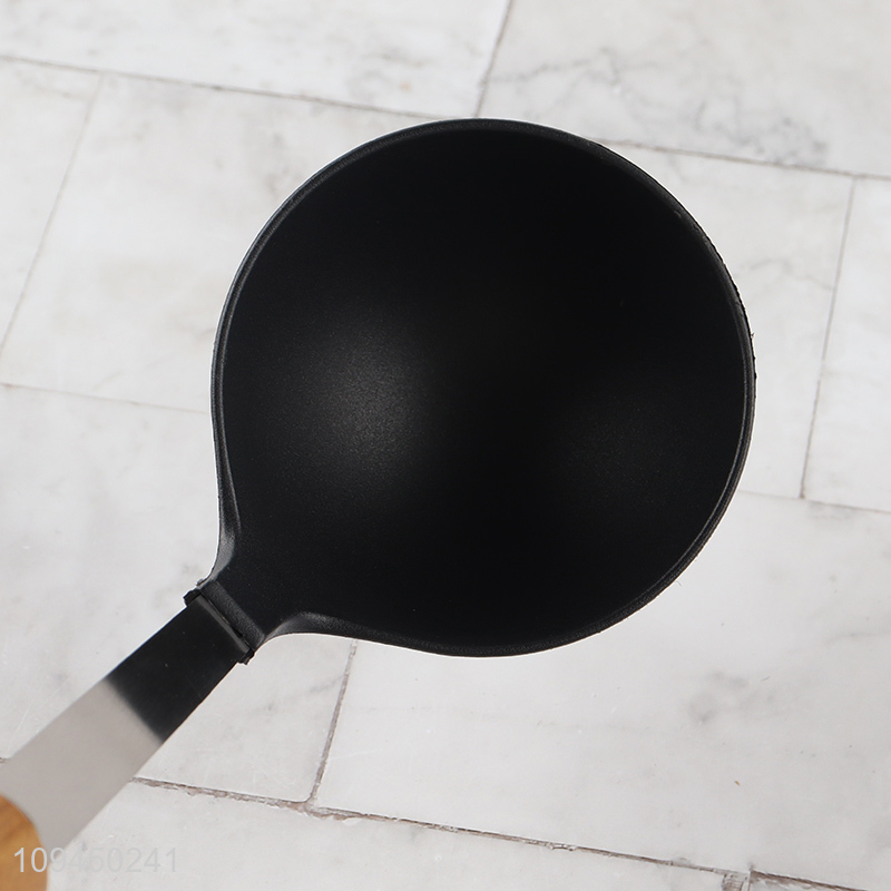 Hot items black nylon soup spoon for kitchen utensil