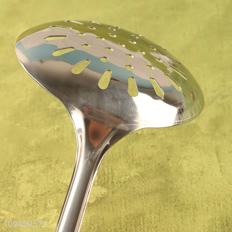 Top products stainless steel slotted spoon with long handle
